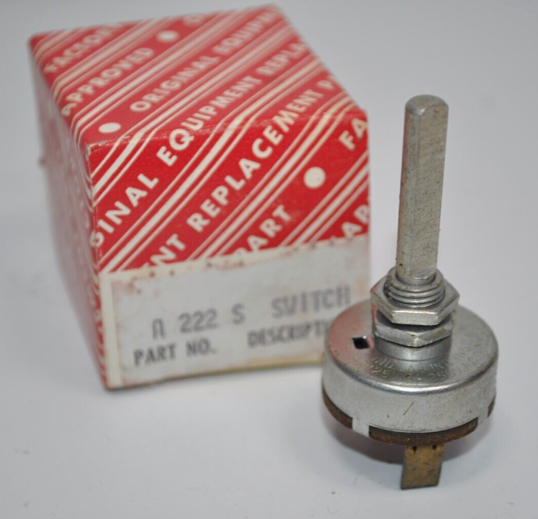 NOS Vintage Ark-Les ArcLes Rotary Power On/Off Switch 4A 125VAC / 2A 250VAC