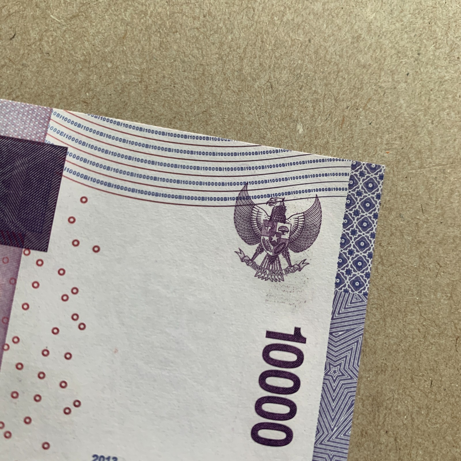Indonesia 10000 Rupiah Banknote 2013, Indonesian Purple Currency Paper Money