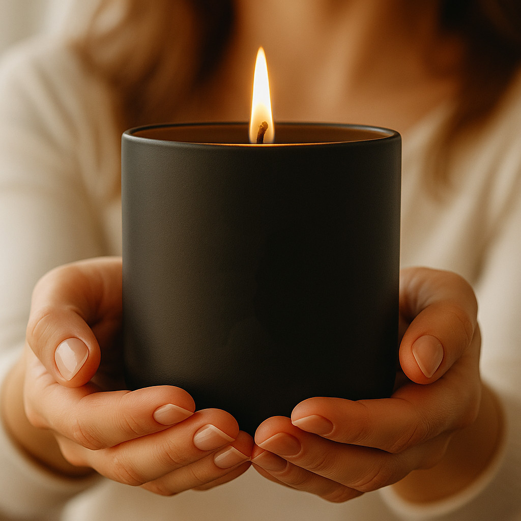 NEW BULK Ceramic Candle Jars - 12 QTY - 13 OZ Black Nordic Candle Making