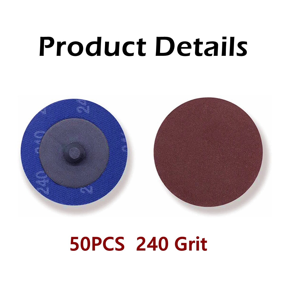 50PCS 2 inch Roll Lock Die Grinder Sanding Grinding Disc 240 Grit Aluminum Oxide