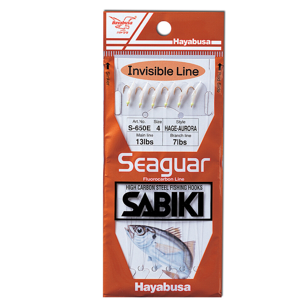 Hayabusa S-650E Sabiki Rig Fluorocarbon #4-6-8-10