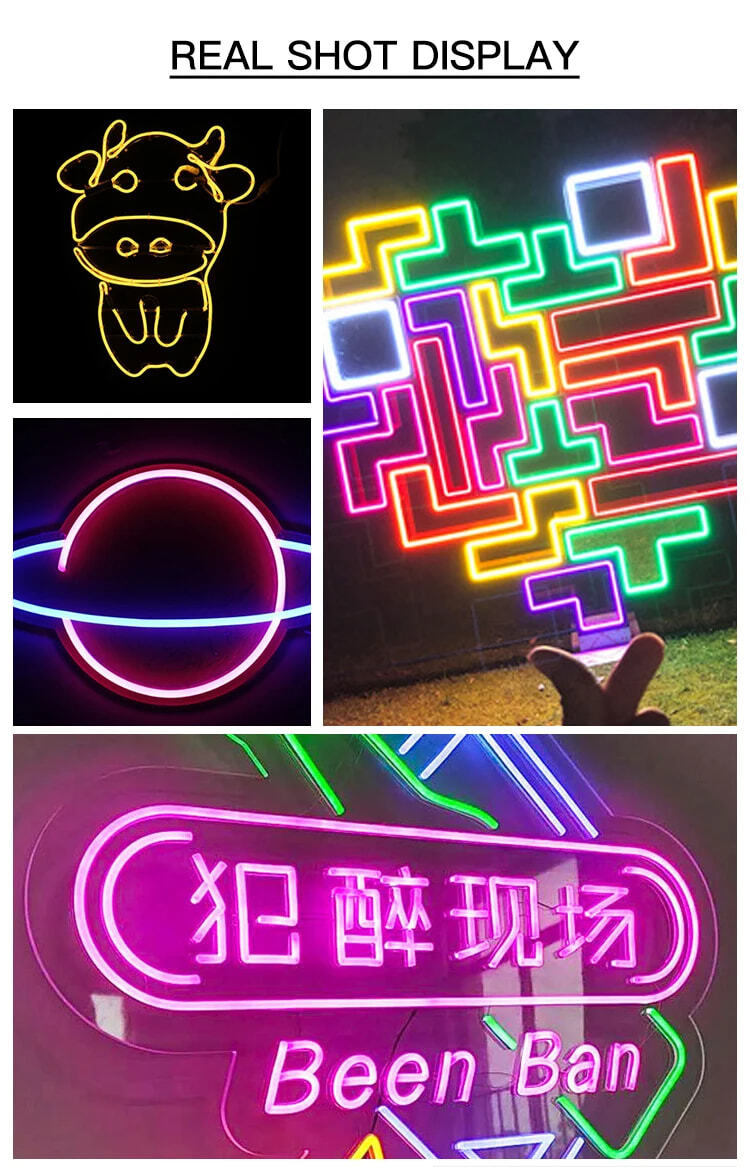 Separated Neon Flexible LED Light Strip Cover 8mm DIY Bendable Silicone Diffuser