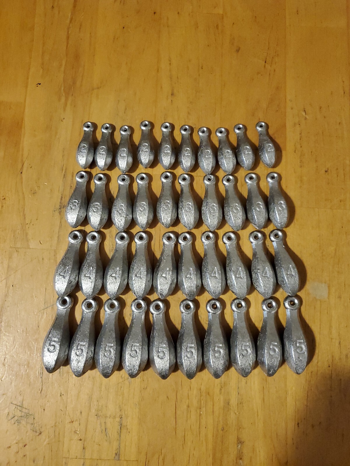 Bank Sinkers 2oz, 3oz, 4oz, & 5oz 10 each lead fishing weights