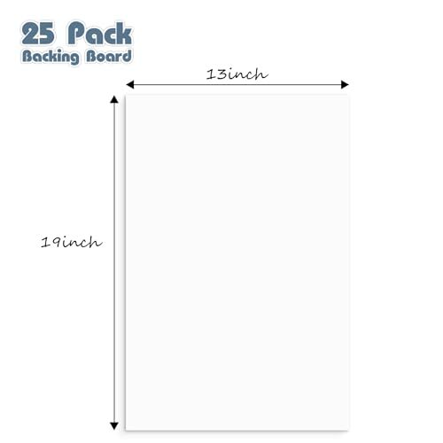 25 Pack 13x19 Picture Backing Boards for Frames Artwork Photos