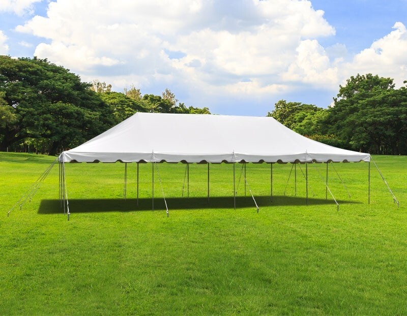 Weekender Pole Tent 20x40 White Canopy Event Wedding Party Backyard Gazebo