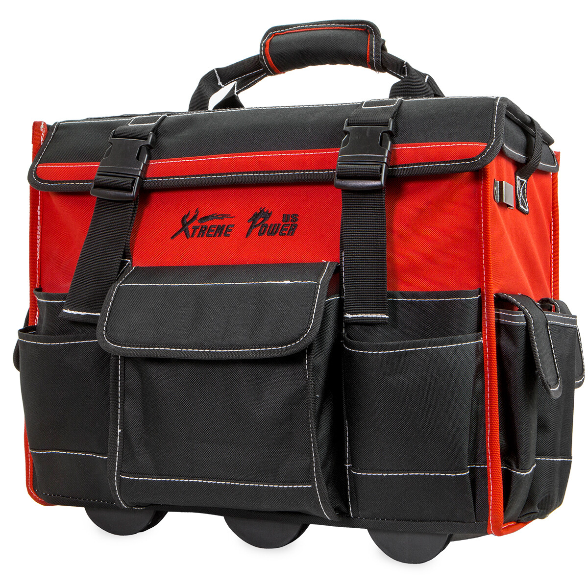 XtremepowerUS Rolling Tool Bag 18" With Wheels Portable Storage Organizer