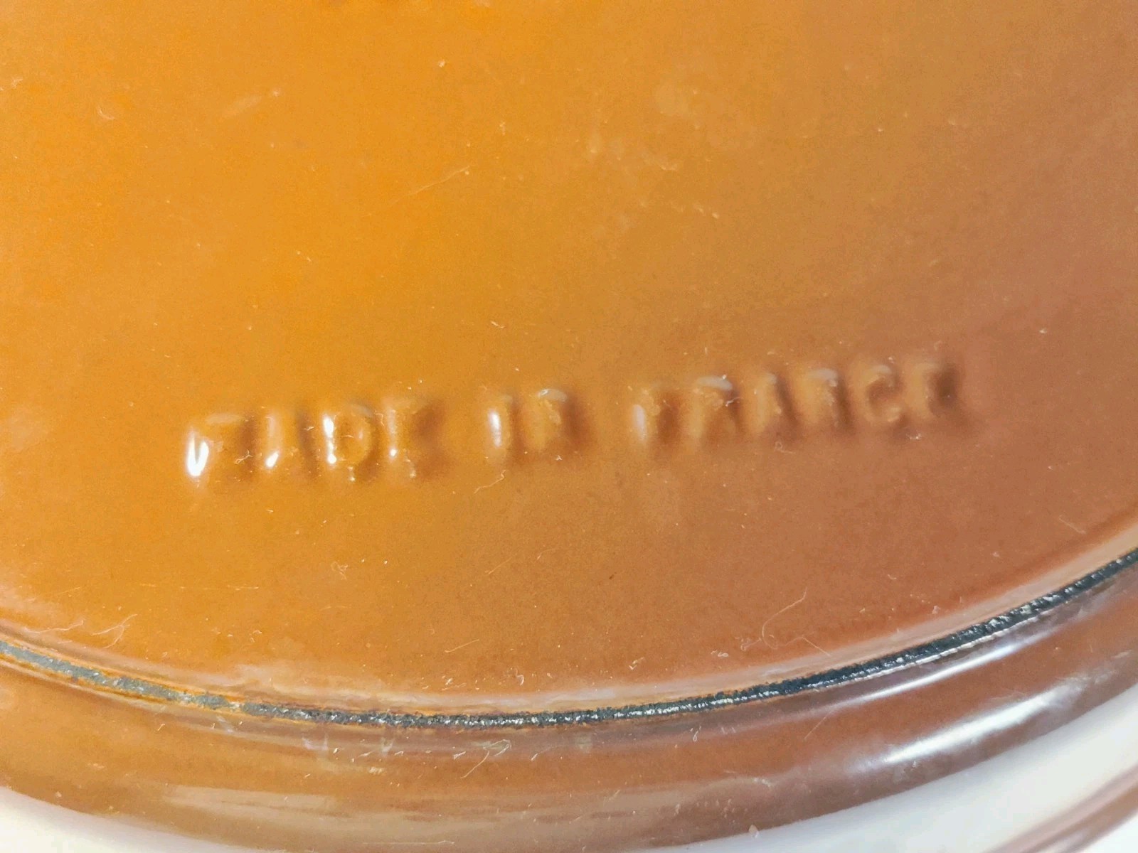 Vintage COUSANCES/Le Creuset #24 Brown Oval Au Gratin Pan Enamelled Cast Iron