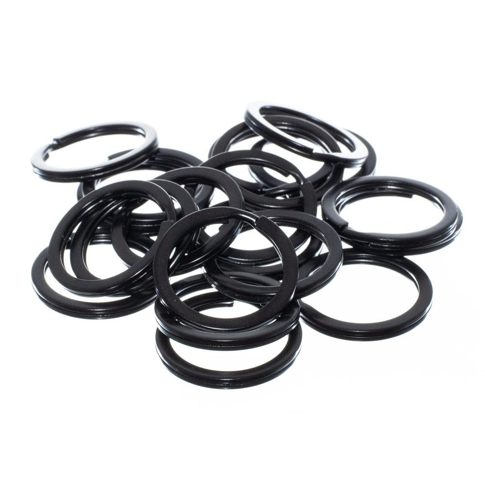 Craft County 3/4 Inch Black Split Rings  1, 2, 5, 10, 25, 50 or 100 Pack Sizes