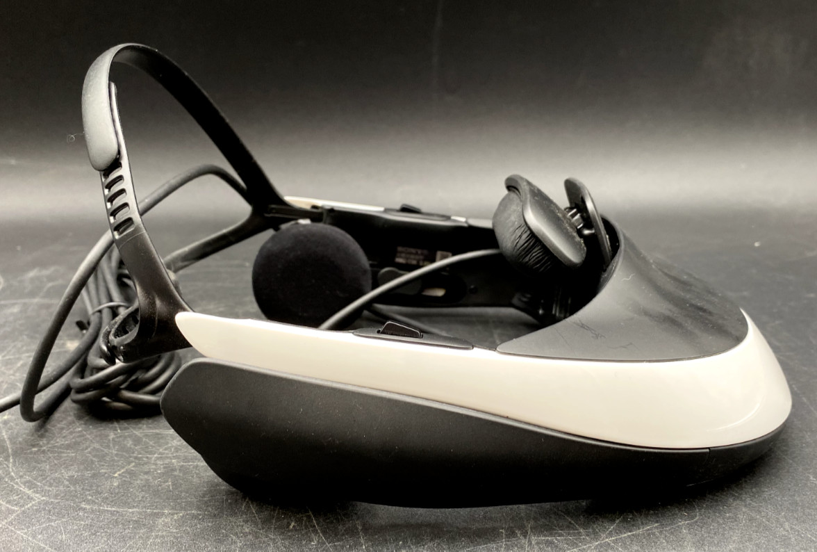 SONY HM2-T1 HEAD MOUNTED DISPLAY 3D HEADSET VIEWER & PROCESSOR, CABLES, ETC.
