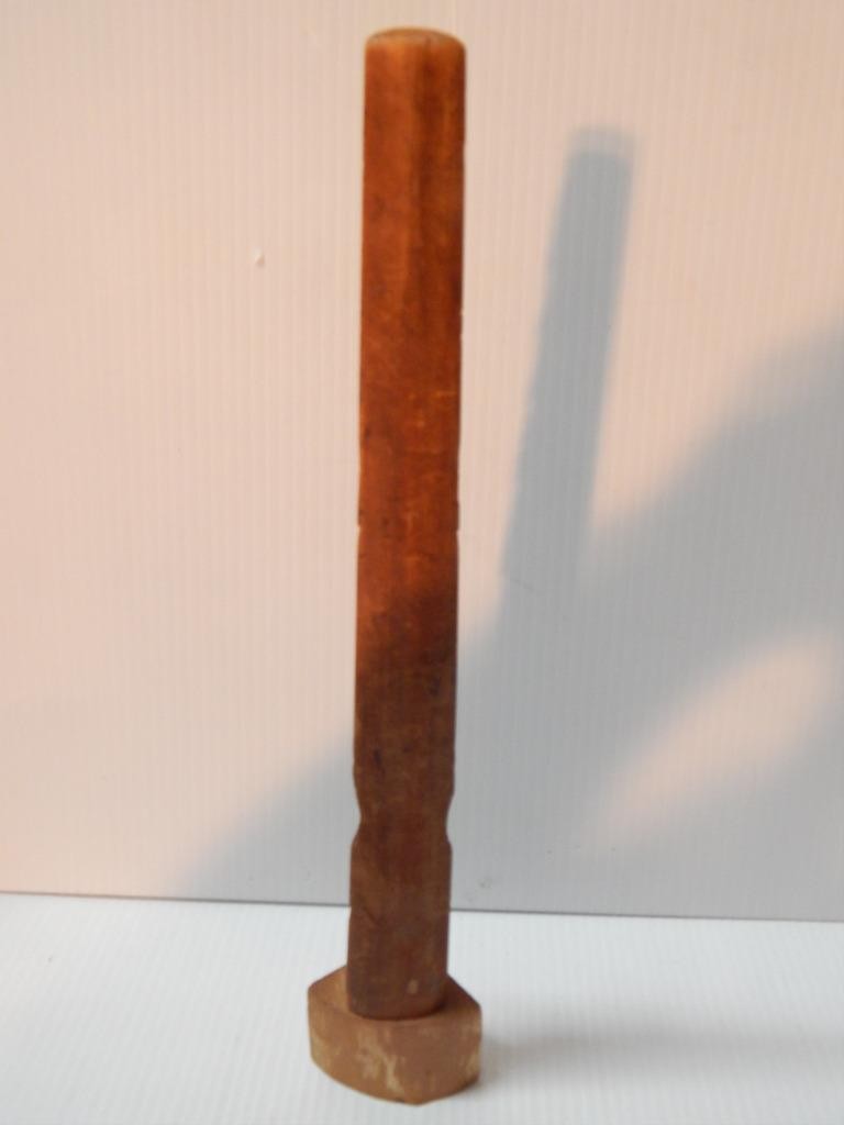 VINTAGE 13 1/2" ALASKA TLINGIT INDIAN NW COAST RED CEDAR WOOD TOTEM POLE MODEL