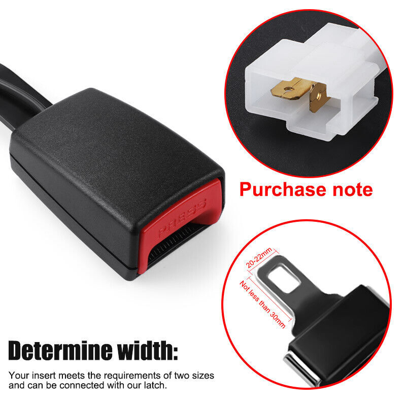 Front Driver Safety Seat belt Buckle Plug Connector Warning Cable Camlock Duty