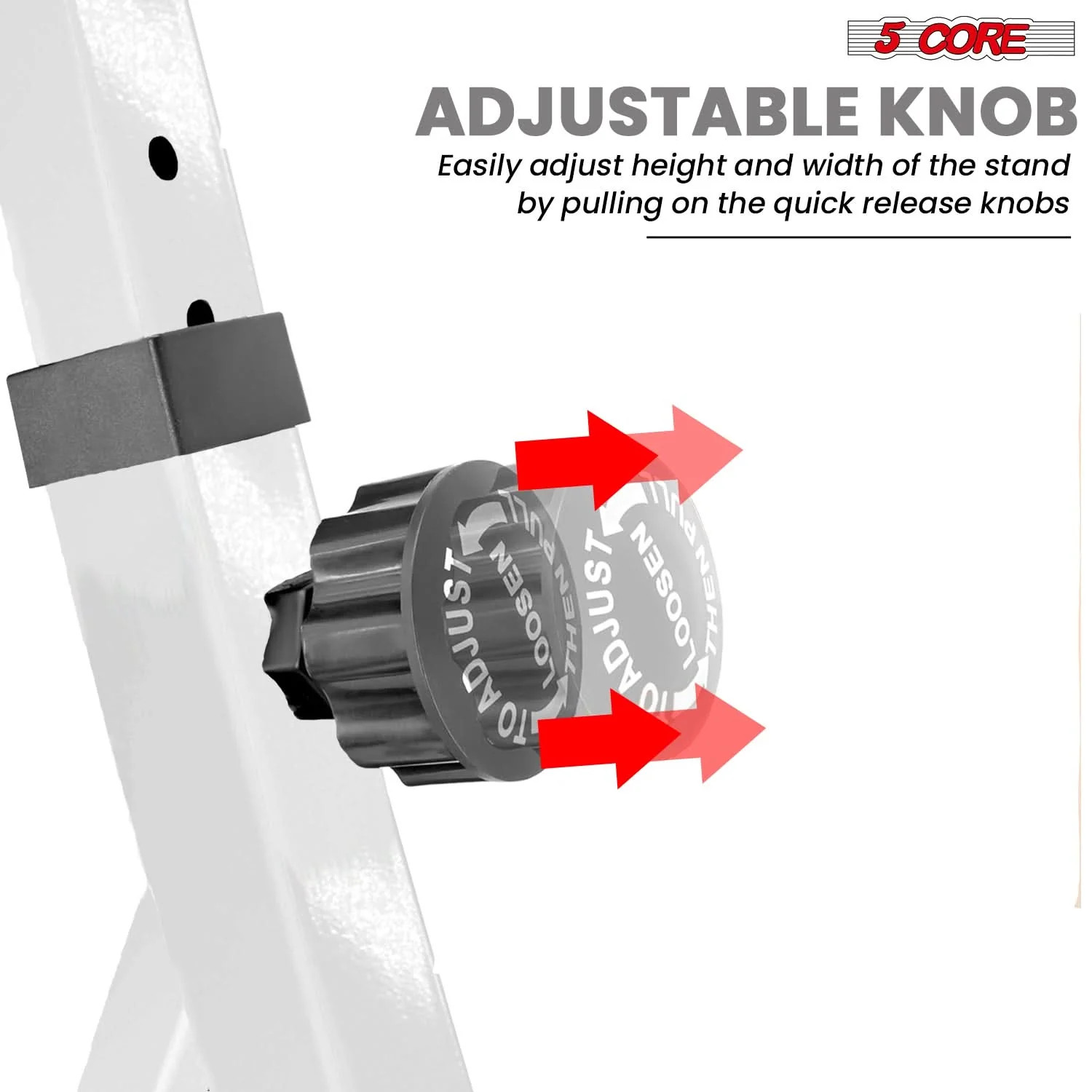 5Core Keyboard Stand Adjustable Height 34.5" Width 32.5” Electric Piano Riser