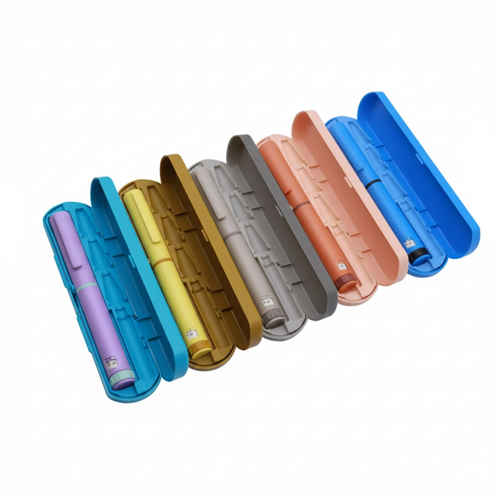 Reusable V1 V2 PEN with Case - Peptide Pen Starter Kit - with 5 Cartridges 3ML