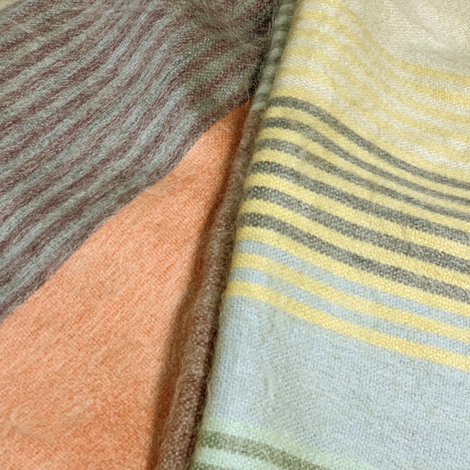 SOFT & WARM STRIPED ALPACA LLAMA WOOL BLANKET PLAID 90"x70" QUEEN BED SOFA COUCH