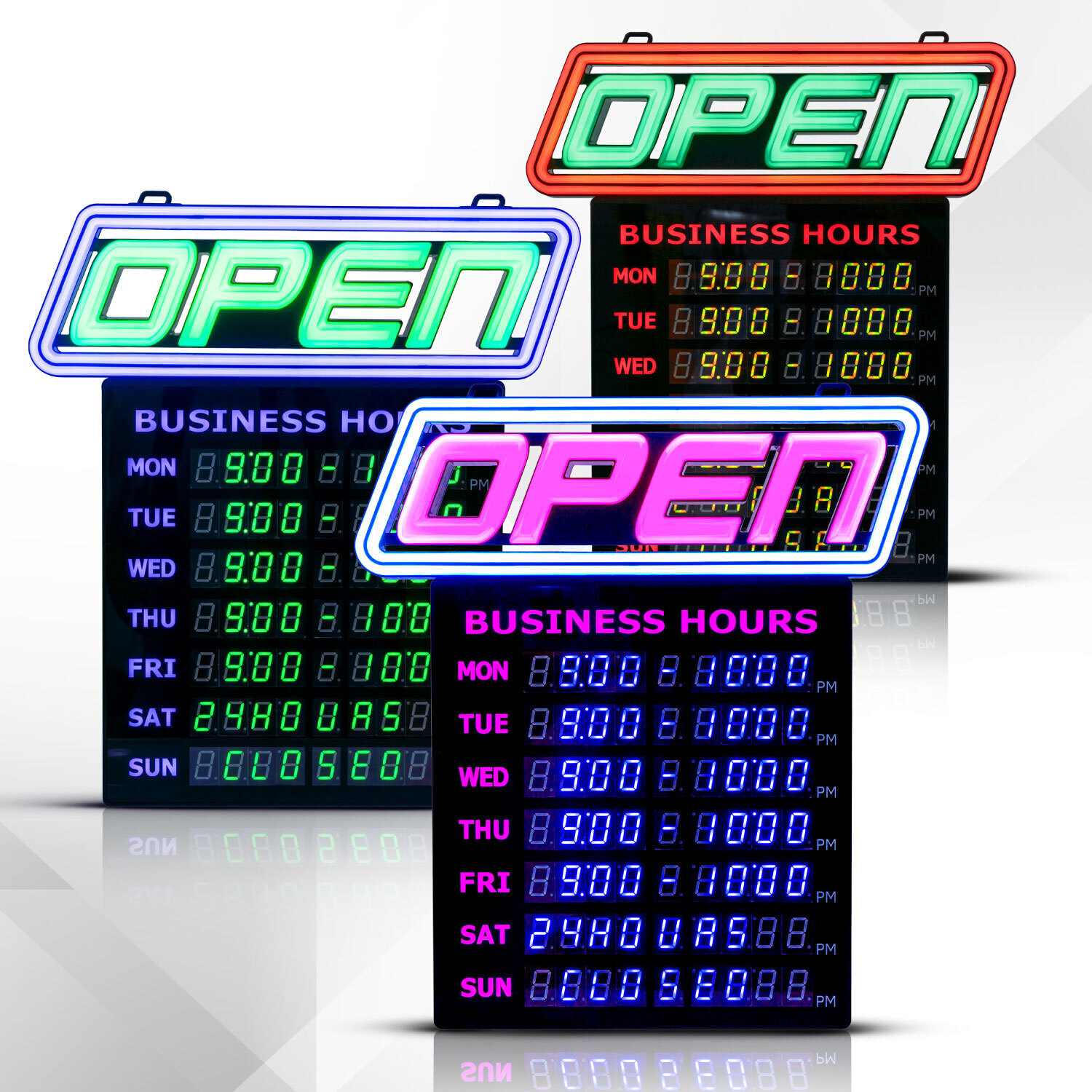Led Open Sign with Business Hours – Stand Out with 1000’s Color Combos to Match