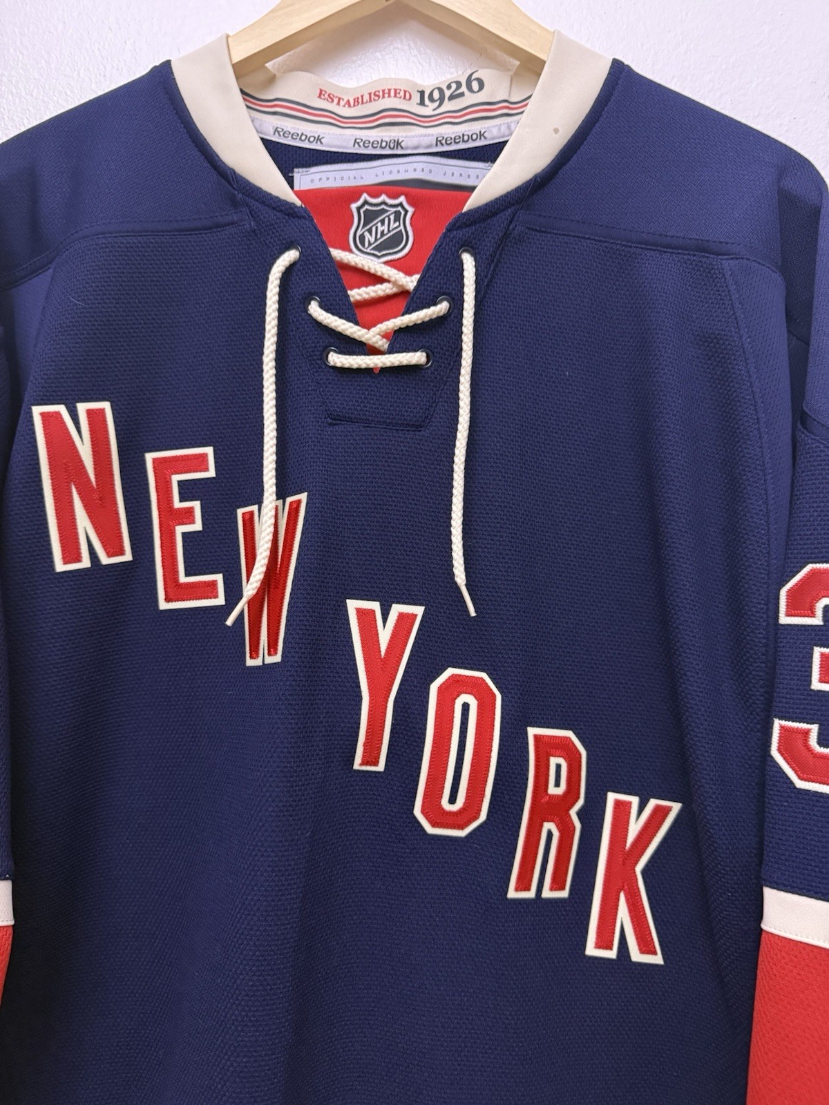 Reebok New York Rangers #30 Henrik Lundqvist Hockey Jersey Men’s Size Small