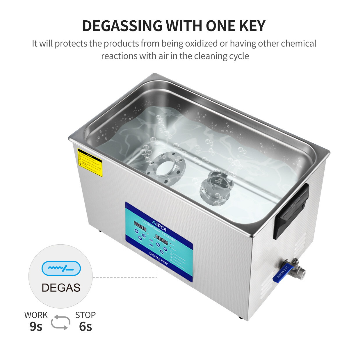 0.8L-30L Ultrasonic Cleaner Stainless Steel Industry Heated Heater w/Timer