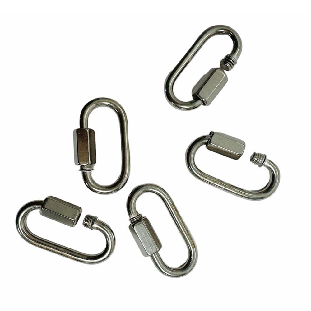 Quick Link Shackle Boat WLL 250 Lbs 5 Pc 5/32 Inch Marine 316 Stainless Steel