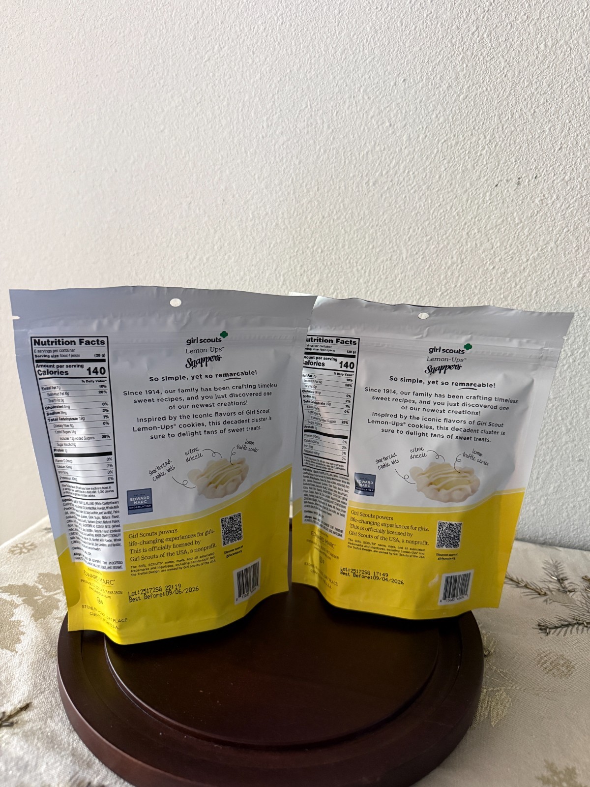 Edward Marc Chocolatier Girl Scouts Lemon Ups Snapper 6 Oz-2 PACKS-EXP 02/2027