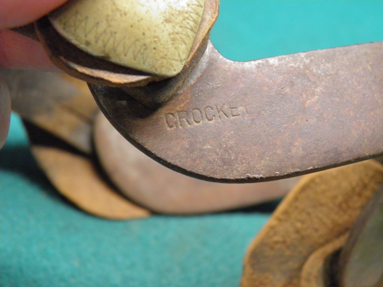 NICE OLD VINTAGE PAIR OF CROCKETT WESTERN COWBOY SPURS