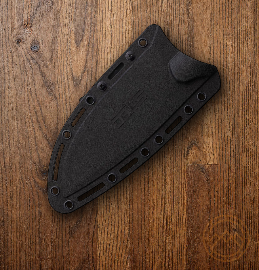 S-TEC Fixed Knife 6" Full Tang Stainless Steel Blade Black Synthetic Handle