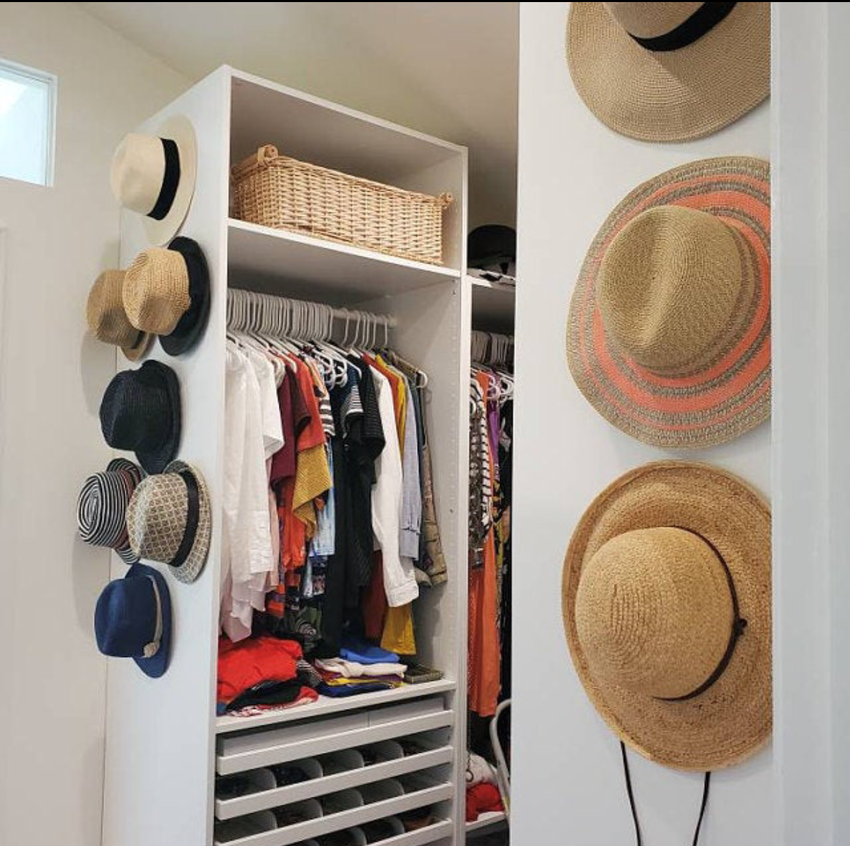 10 Pack Hat Hangers - Removable Tape Mounted - Rack Hook Cap Wall Mount No Nails