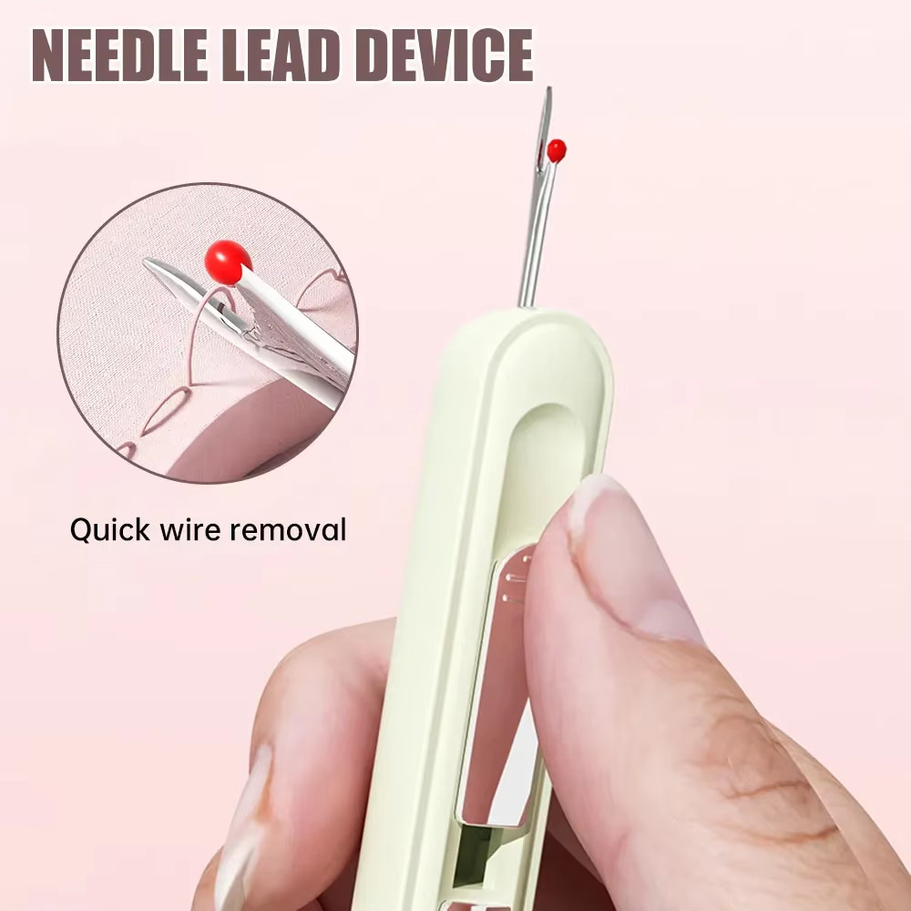 3 Pack Needle Threader, 2025 Upgraded Plug-In 2 in 1 Needle Threader Seam Ripper