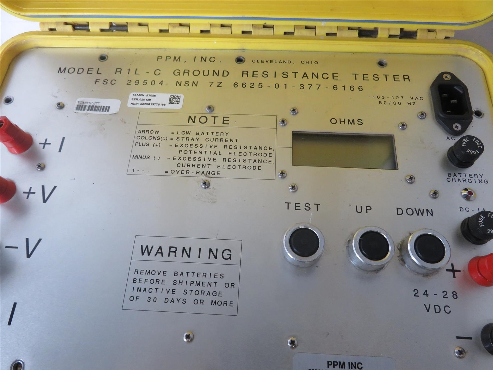 PPM Instruments R1L-C Ground Resistance Tester