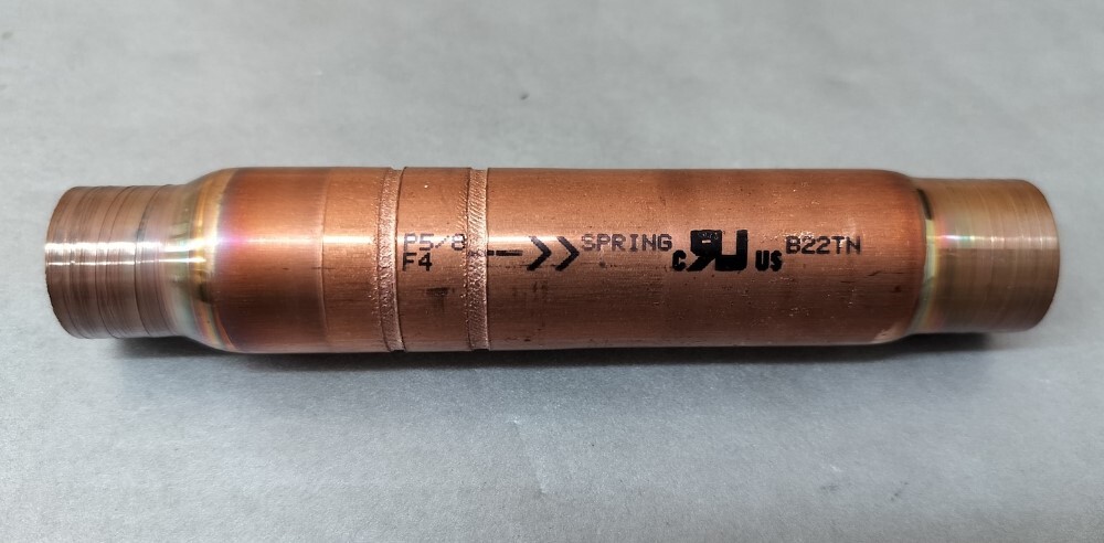 5/8" Copper Refrigeration Spring Check Valve P5/8 F4 B22TN