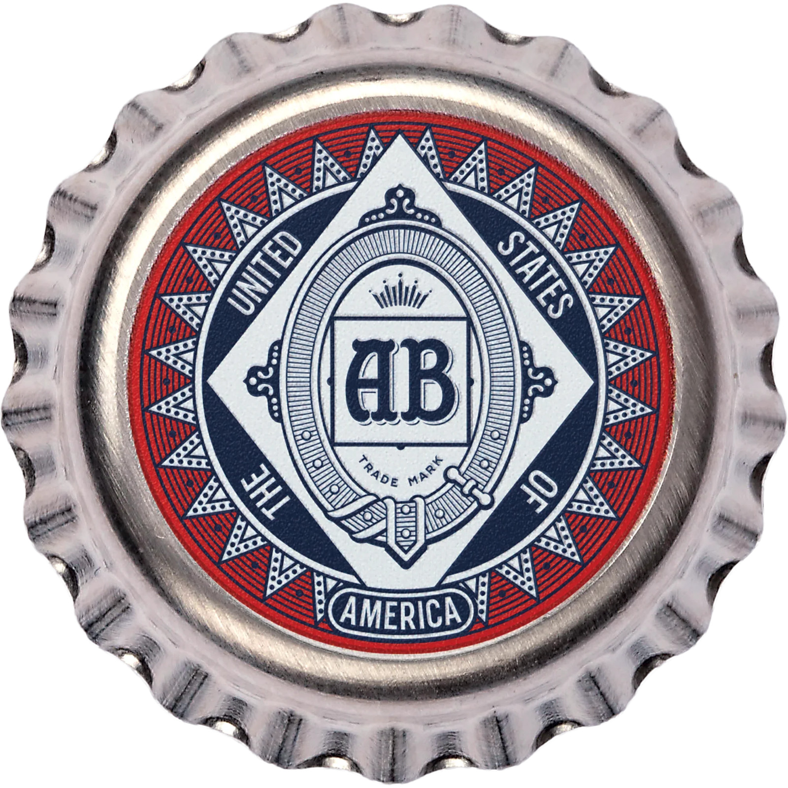 Budweiser Silver Bottle Cap - Anheuser-Busch