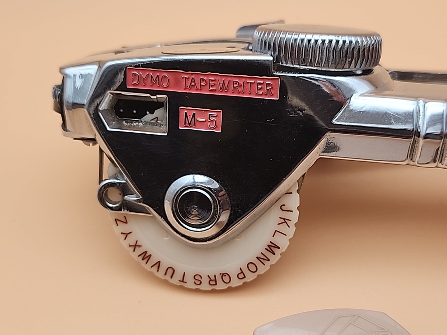 Vintage Dymo M-5 Tapewriter Manual Embossing Label Maker with 3 roll holders