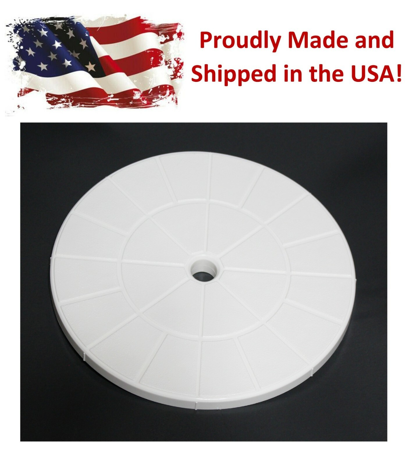 Pool Debris Deck Lid 9 1/8" Inch Skimmer Valve Lid White Replacement