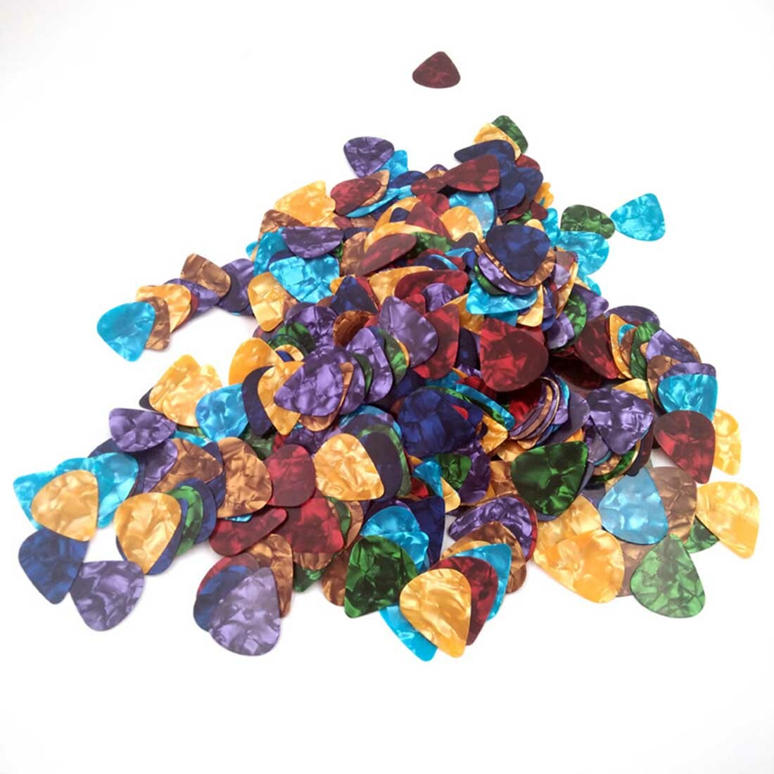 100pcs Guitar Picks Celluloid Thin Acoustic Electric Plectrums Colorful 0.46MM