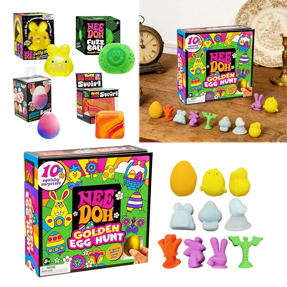NeeDoh Easter Golden Egg Hunt Mystery 10 Squishy Surprises Collectible Gift SP
