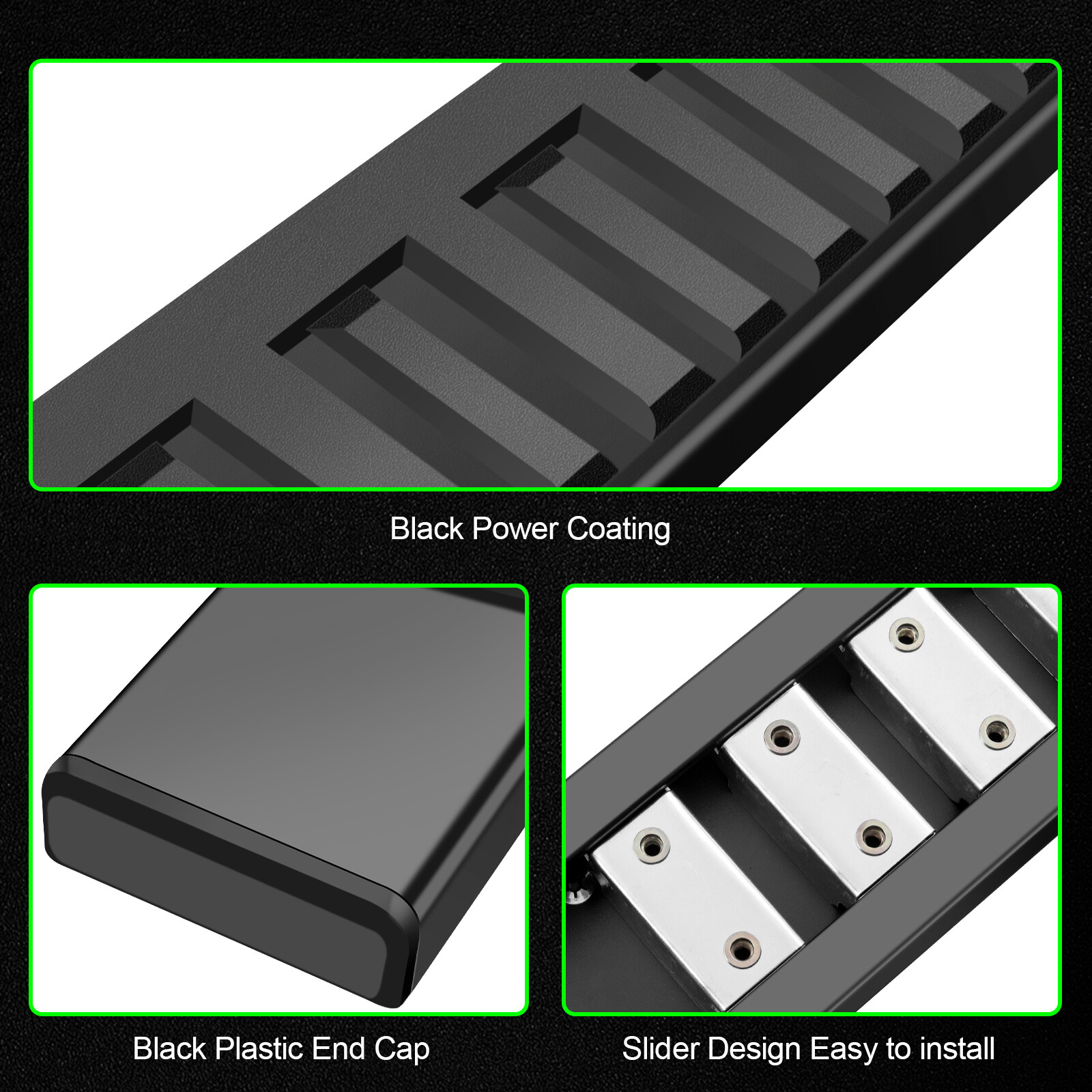 For 07-18 Chevrolet Silverado/Sierra 1500 Crew Cab 6" Running Board Side Step H