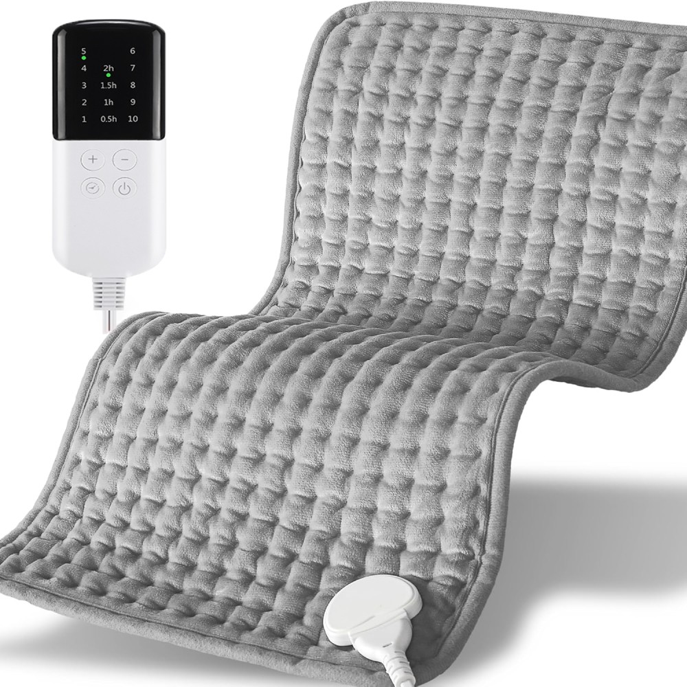 Electric Heating Pad for Pain Relief with 10 Temperature Settings, Auto Shut-Off