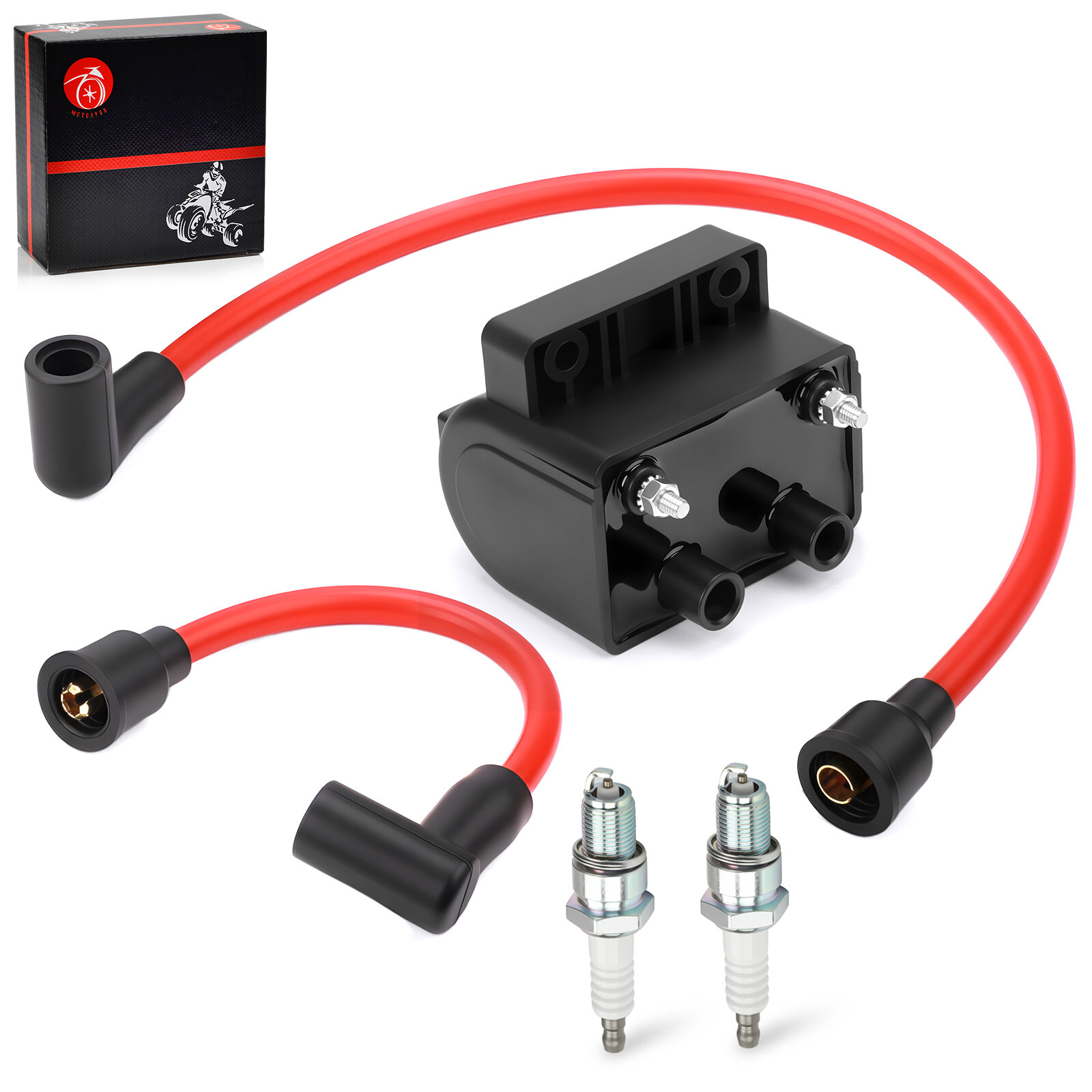 Ignition Coil & Spark Plug Wire Cap For Heritage Softail Classic FLSTC 1991-1999