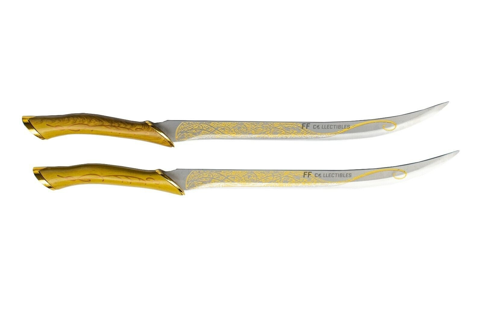 LORD OF THE RINGS - LEGOLAS GREENLEAF'S ELVEN DUAL SWORDS (w FREE wall plaque)