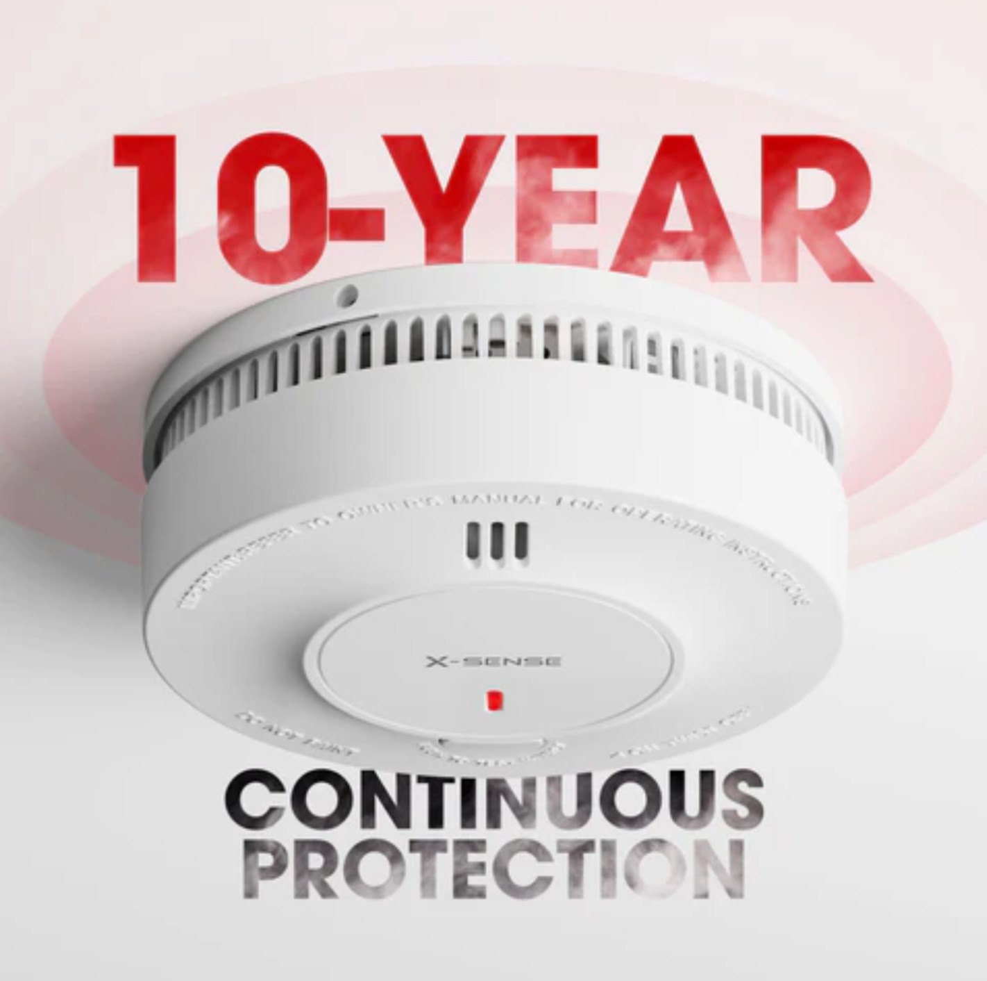 X-Sense Wireless Interconnected Smoke Detector Fire Alarm SD19-W, 6-Pack