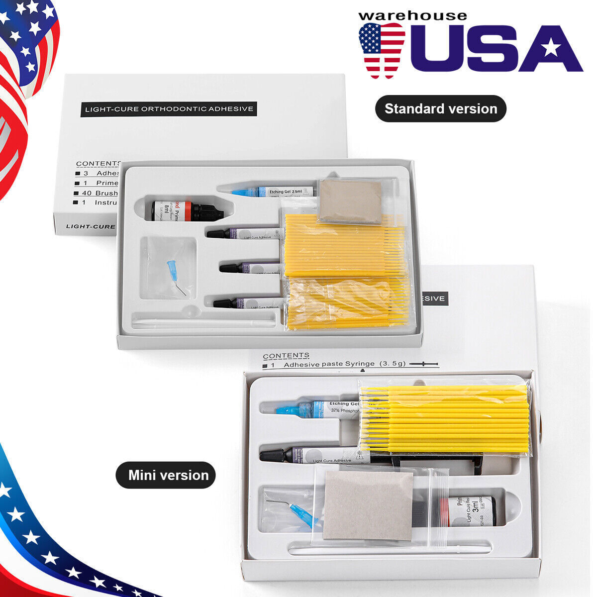 Dental Cure Light Resin Etching Gel Adhesive Composite Kit Mini/Standard Version