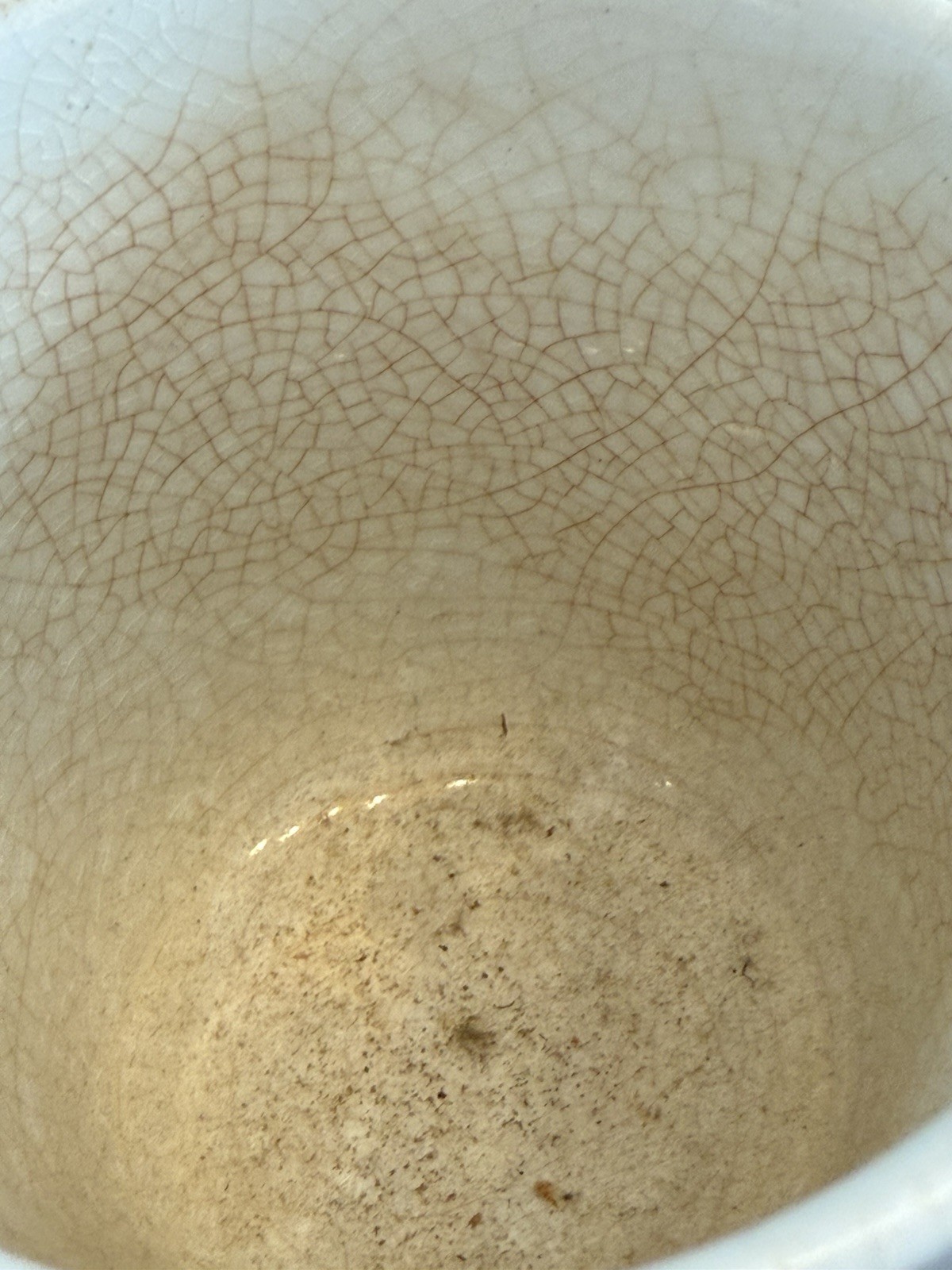 Antique White Ceramic Apothecary Laboratory Bowls Pair Crackle Glaze 3.5”