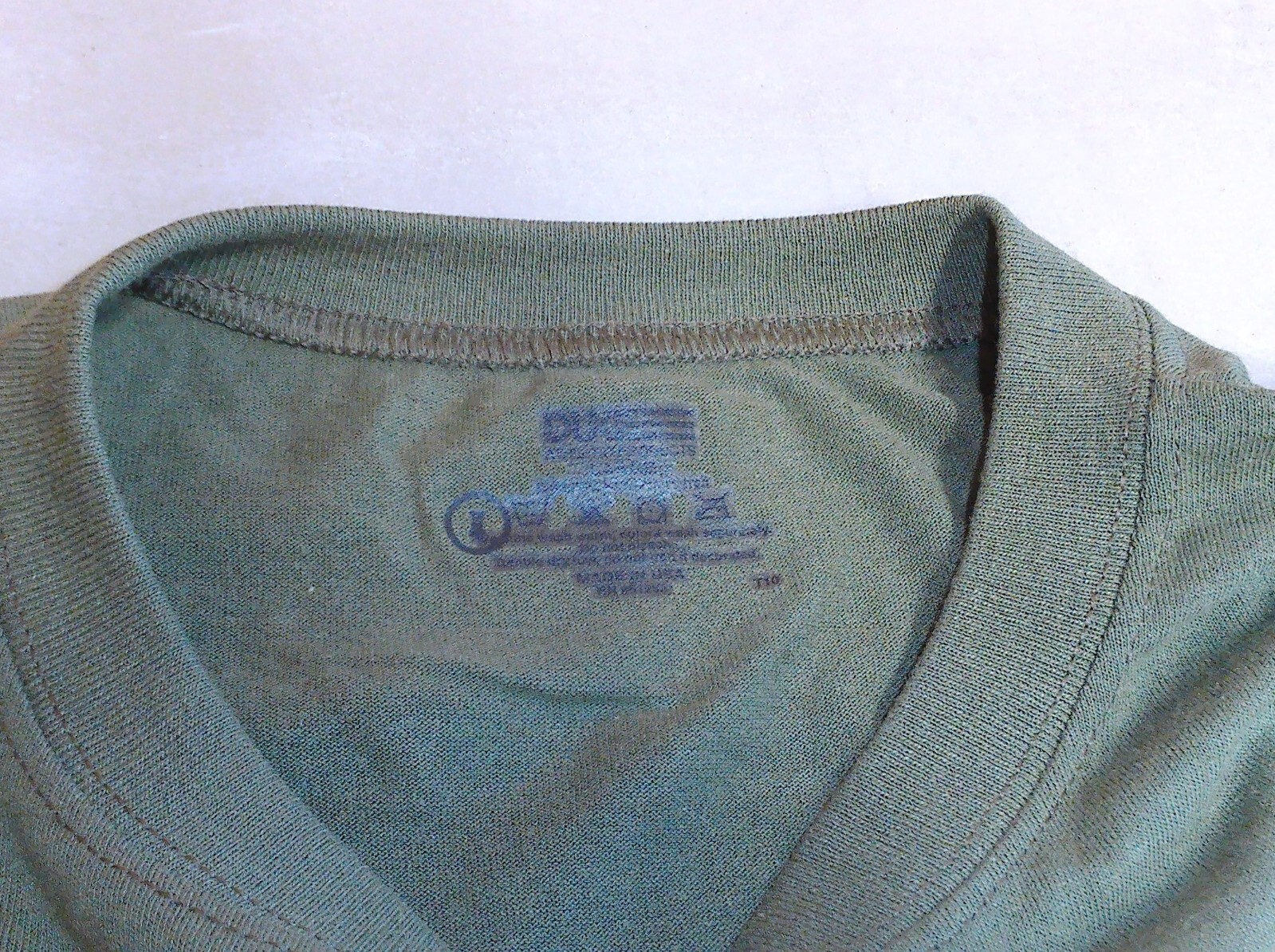 2 Pack of US Military Issue Dri-Duke OD Green Long Sleeve Uniform T-Shirts Large