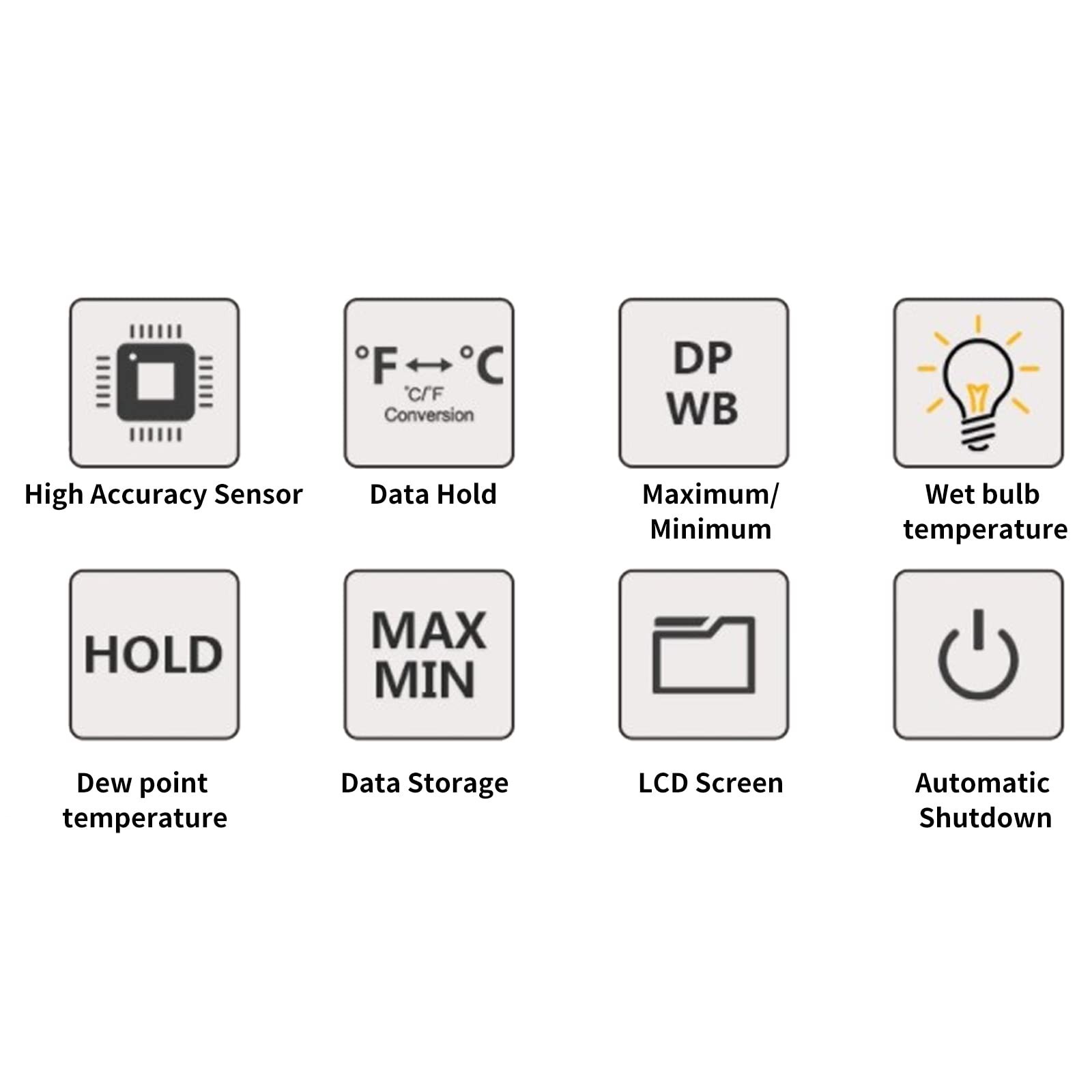 HT-86 Temperature Humidity Meter 2 in 1 Portable Digital Hygrometer Thermomet...