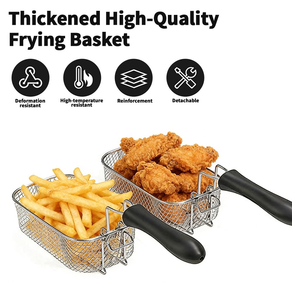 5L Commercial Electric Deep Fryer 2800W Restaurant Stainless Steel