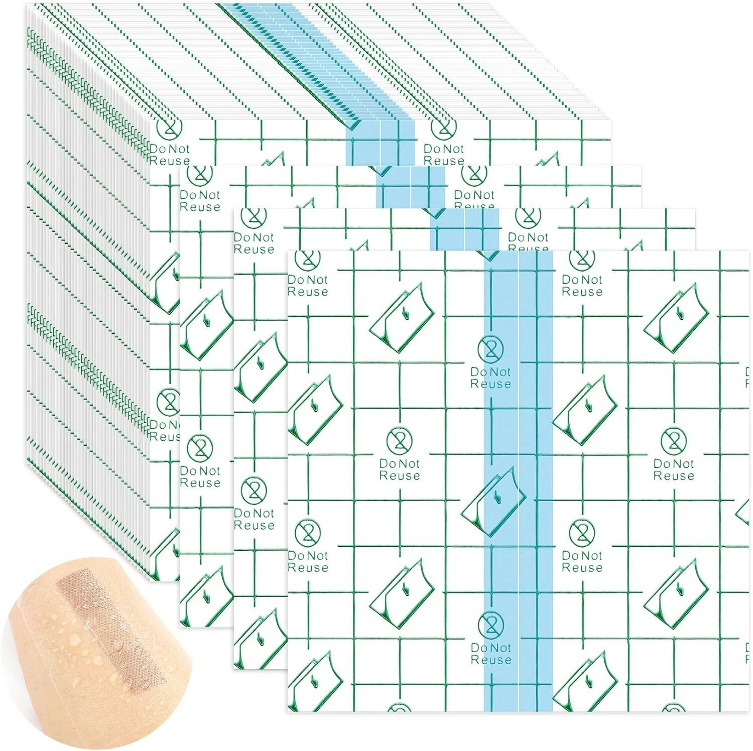 50 Pieces Transparent Stretch Adhesive Bandage Large Waterproof Transparent Film