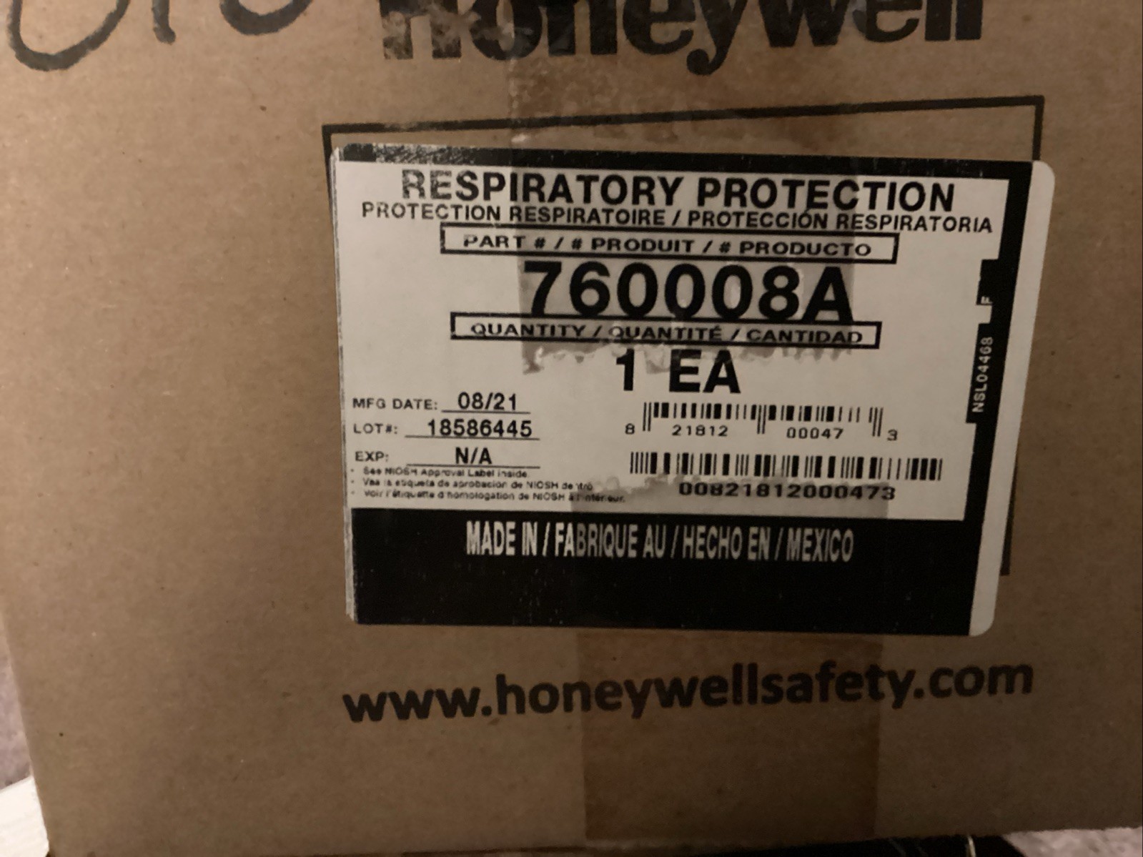 HONEYWELL NORTH 760008A … 7600 Series M/L Full Face Respirator Mask…NEW😀