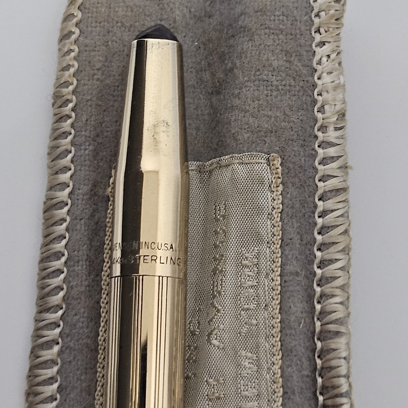 Genuine Georg Jensen 14k Gold Filled Over Sterling Vtg. Charcoal Artist's Pencil