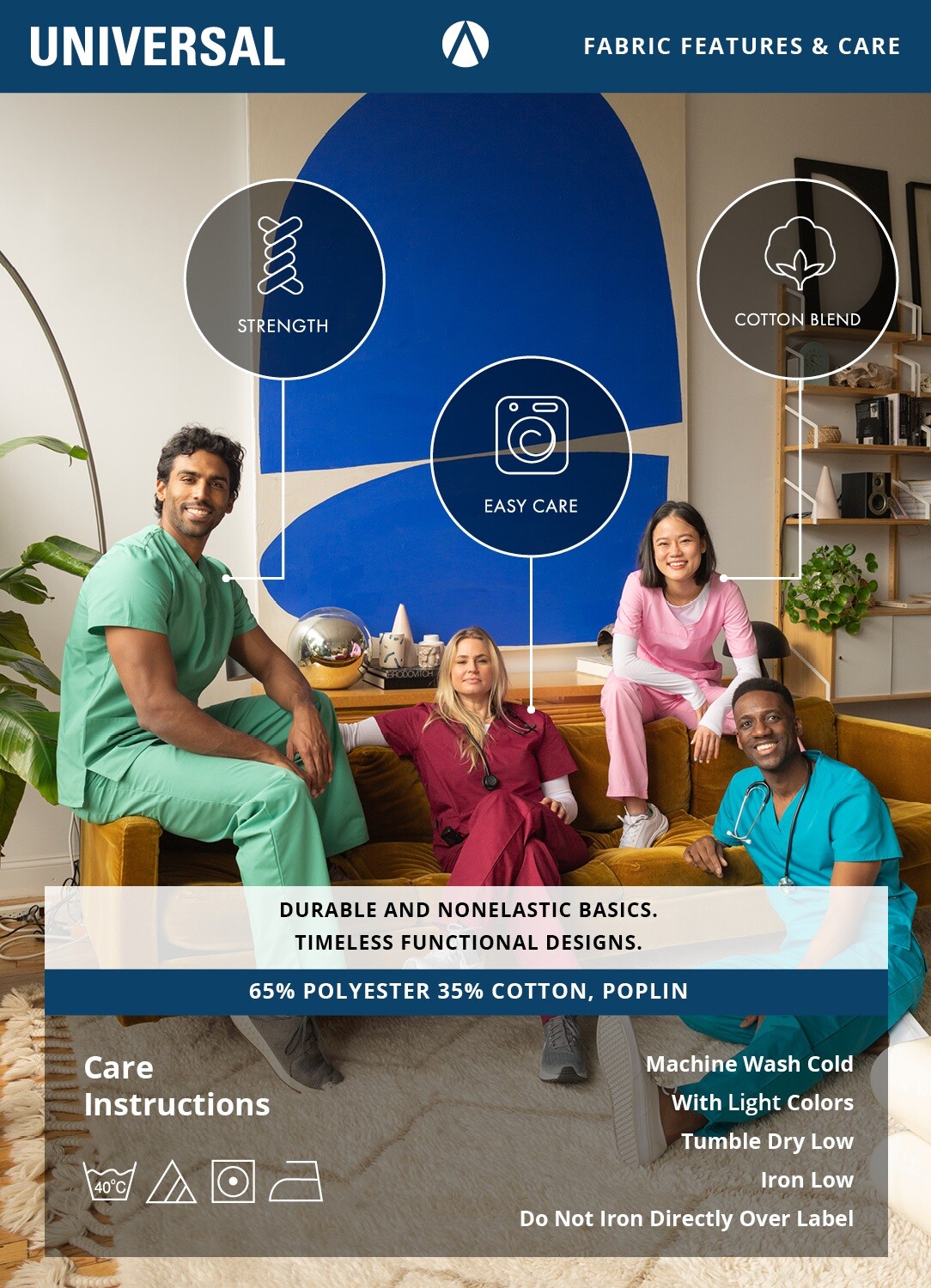 Adar Men Short Sleeve Medical Scrub Doctor Nursing Front Zipper Scrub Jacket