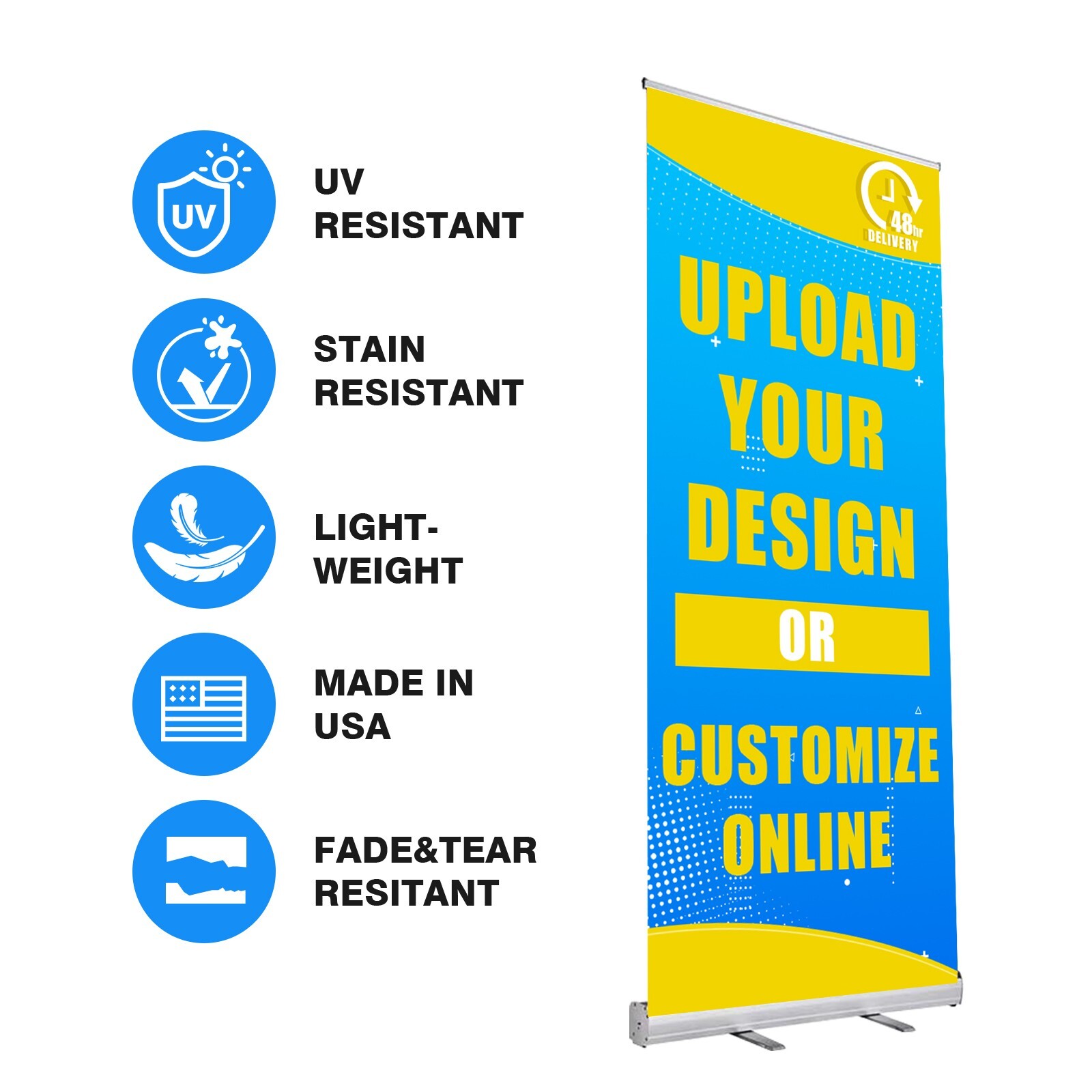 Custom Retractable Banner with Aluminum Frame For Events, Promotion Advertising