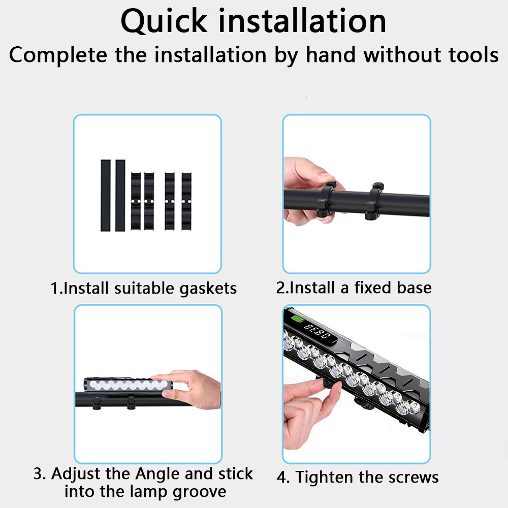 4800 Lumen Bike Lights,USB-C Rechargeable Bicycle Light, Super Bright Bike Light